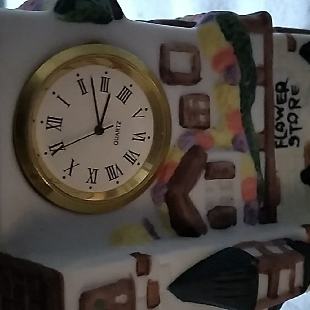 Ceramic flower clock - Picture 3 of 6